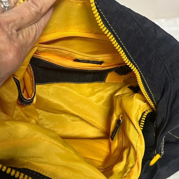 Nine West Black and Yellow Shoulder Bag Tote - Picture 7 of 16